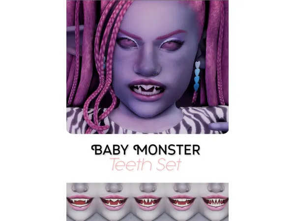 Maxis Match Baby Monster Teeth Set by yooniesim - The Sims 4 Custom Content