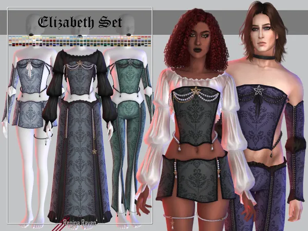 Mix Elizabeth Set by simsfinds - The Sims 4 Custom Content
