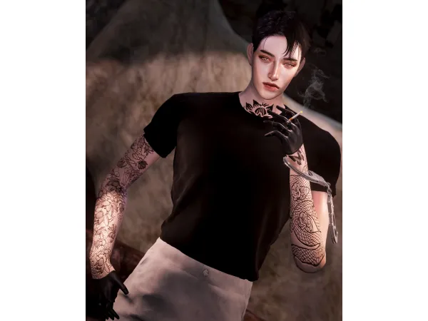 Mix Flowers in the dar tattoo HQ - The Sims 4 Custom Content