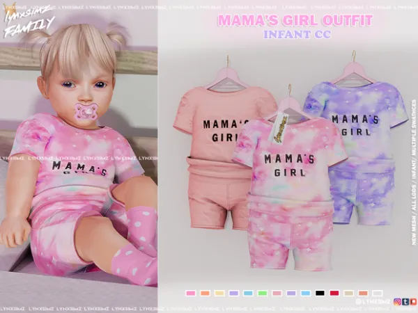 Alpha Mama's Girl Outfit Infant by simsfinds - The Sims 4 Custom Content