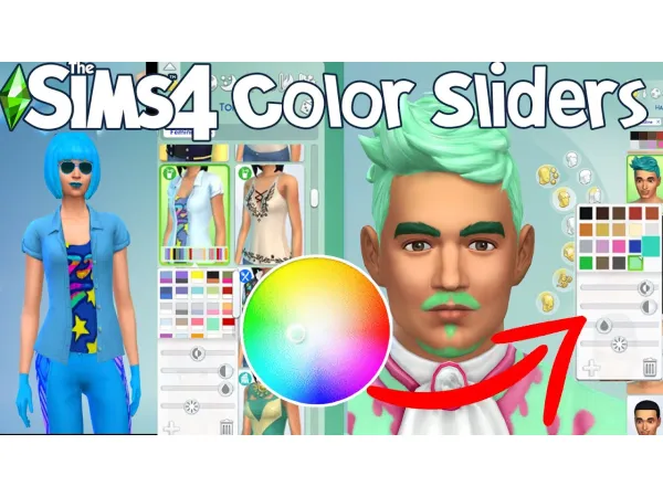 Mix Color Sliders for Hair, Clothes, & Accessories v2h by thepancake1 and MizoreYukii - The Sims 4 custom content