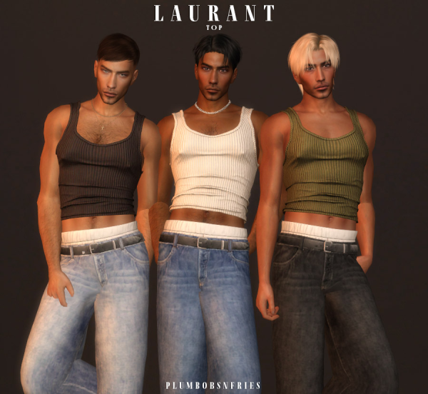 Alpha LAURANT top jeans by simsfinds - The Sims 4 Custom Content
