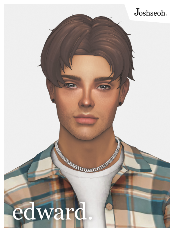 Maxis Match Edward Hair (Maxis Match Version) (jo_se_oh joshseoh) by simsfinds - The Sims 4 Custom Content