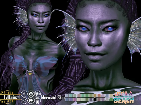 Alpha Mermaid Skin set - The Sims 4 Custom Content