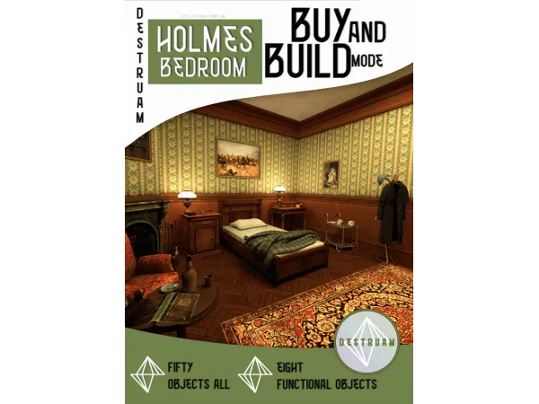 Maxis Match Holmes Bedroom - The Sims 4 Custom Content