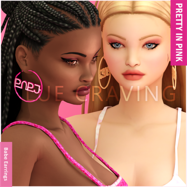 Maxis Match Blue Craving Babe Earrings by bluecraving - The Sims 4 Custom Content