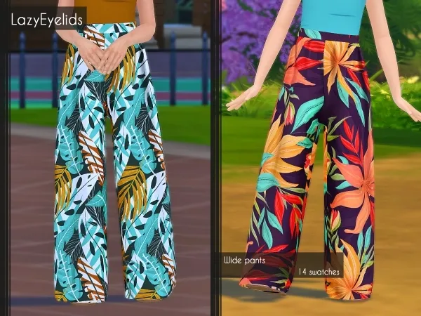 Alpha Wide pants by lazyeyelids - The Sims 4 Custom Content