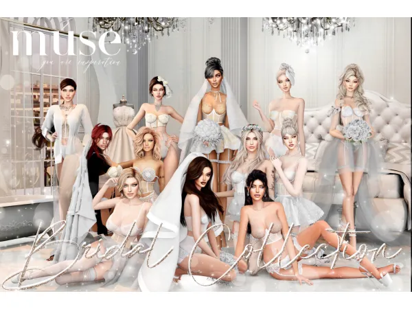 Alpha Thu00e9 u201cBridalu201d collection by Muse Store - The Sims 4 Custom Content