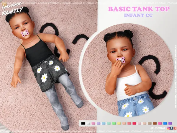 Alpha Basic Tank Top Infant by simsfinds - The Sims 4 Custom Content
