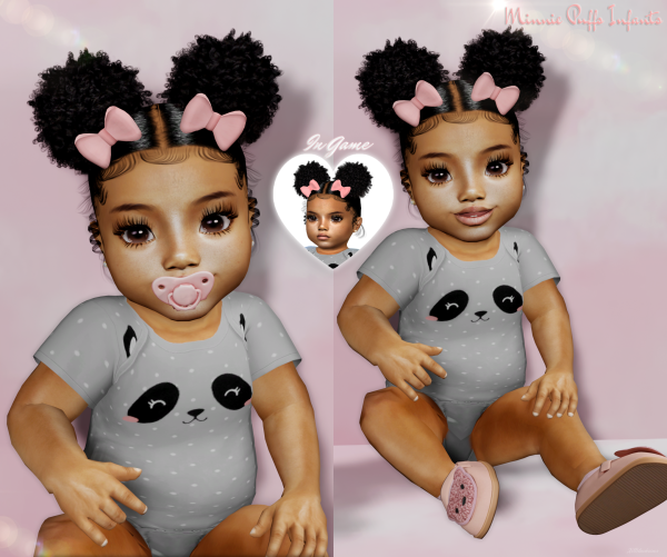 Alpha Minnie Puffs For Infants by simsfinds - The Sims 4 Custom Content