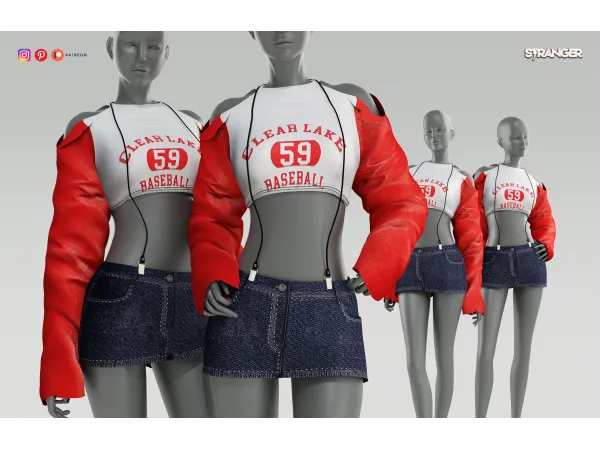 Alpha Jennie Shut Down Set by stranger - The Sims 4 Custom Content