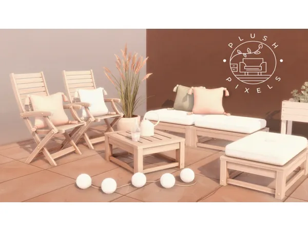 Mix Urban outdoor set by plush_pixels - The Sims 4 custom content