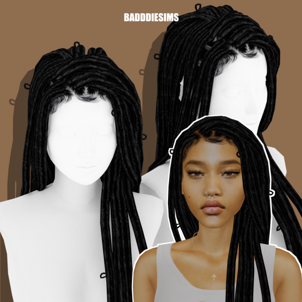 Mix MARA FAUX LOCS by simsfinds - The Sims 4 Custom Content