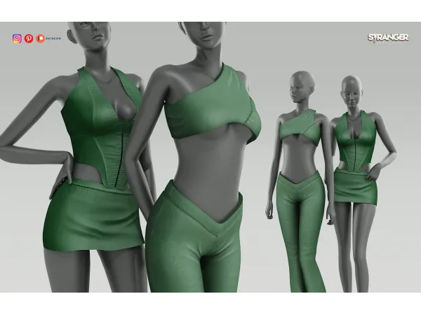 Alpha Mara Set by stranger - The Sims 4 Custom Content