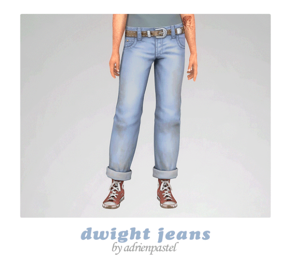 Maxis Match Dwight Jeans by simsfinds - The Sims 4 Custom Content