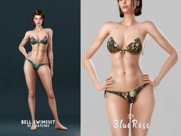 Alpha Bell Swimsuit BRsims by bluerose-sims - The Sims 4 Custom Content