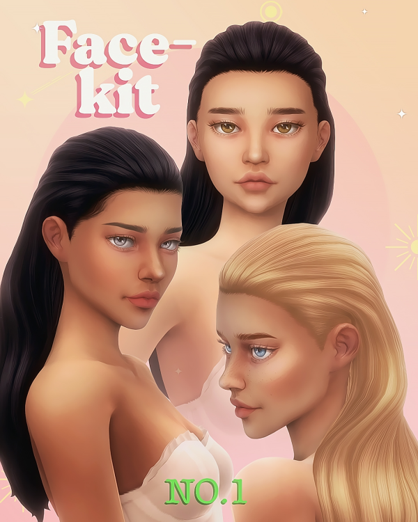 Maxis Match Face kit No1 by simsfinds - The Sims 4 Custom Content