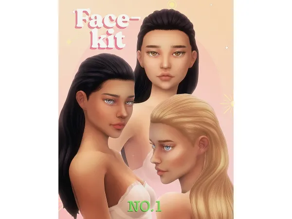 Maxis Match Face kit No1 by Miiko - The Sims 4 Custom Content