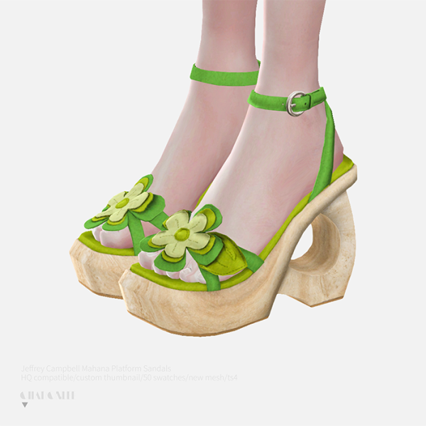 Alpha Jeffrey Campbell Mahana Platform Sandals by simsfinds - The Sims 4 Custom Content