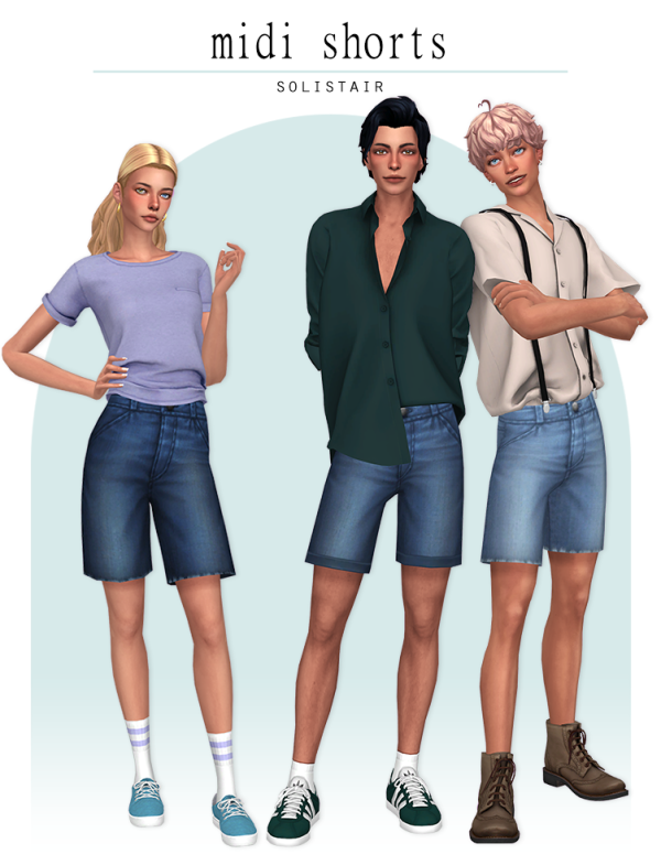 Maxis Match Midi Shorts (MF) by simsfinds - The Sims 4 Custom Content