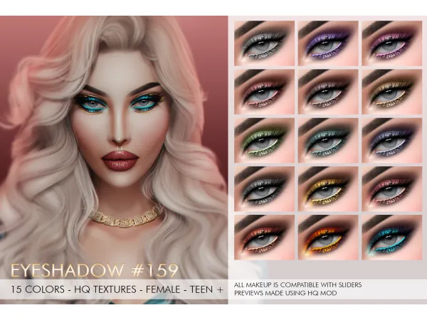 Alpha EYESHADOW 159 by simsfinds - The Sims 4 Custom Content