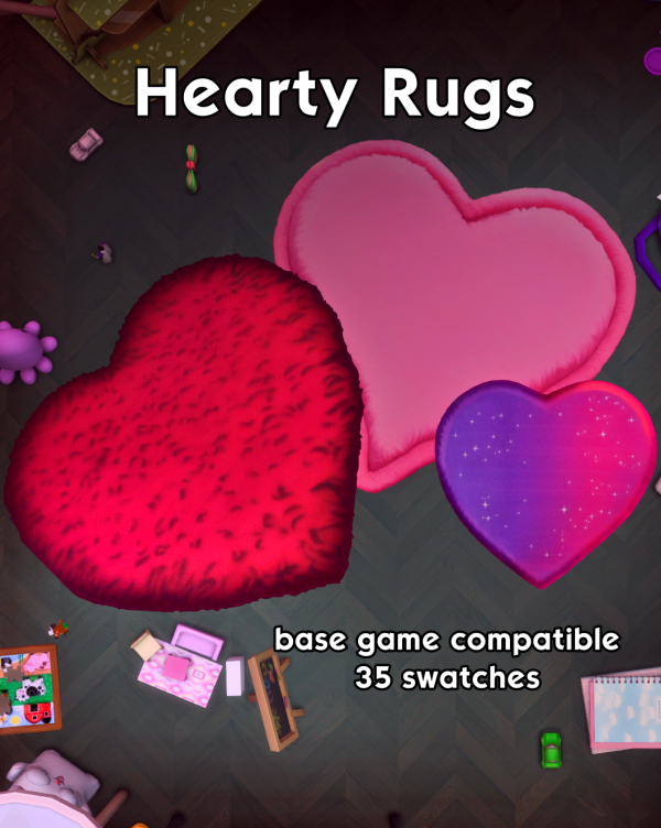 Maxis Match Hearty Rugs (Base Game Compatible) by simsfinds - The Sims 4 Custom Content