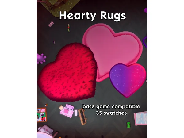 Hearty Rugs (Base Game Compatible) by CreamLatteDream