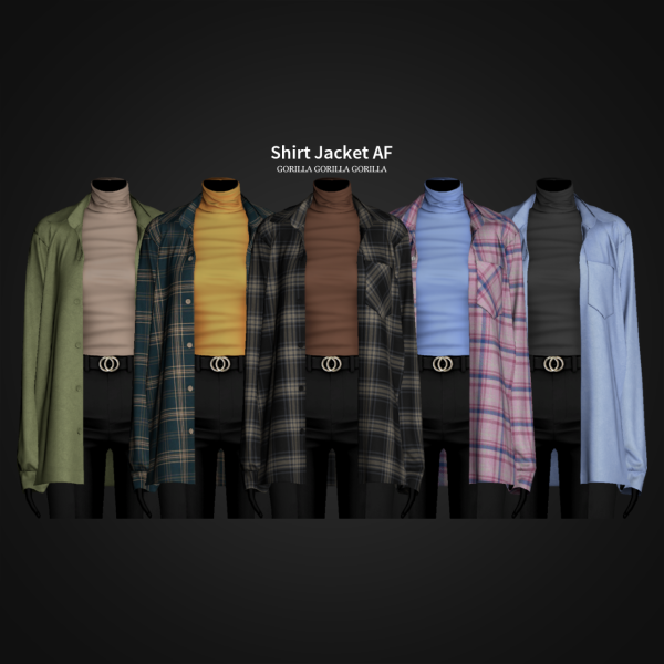 Alpha Shirt Jacket AF by simsfinds - The Sims 4 Custom Content