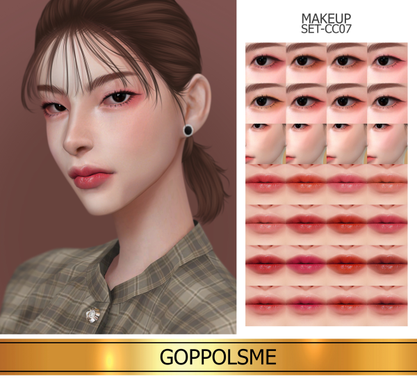 Alpha GPME GOLD MAKEUP SET CC07 by simsfinds - The Sims 4 Custom Content