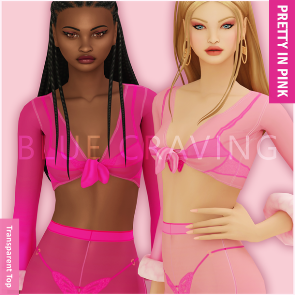 Alpha Blue Craving Transparent Top by bluecraving - The Sims 4 Custom Content