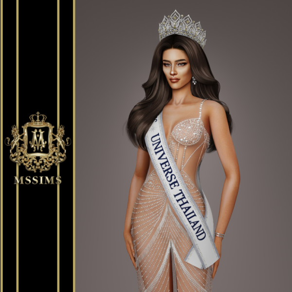 Alpha NEW UNIVERSE SASH by simsfinds - The Sims 4 Custom Content