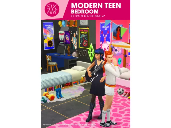 Modern Teen Room (CC Pack for The Sims 4) by SIXAM CC