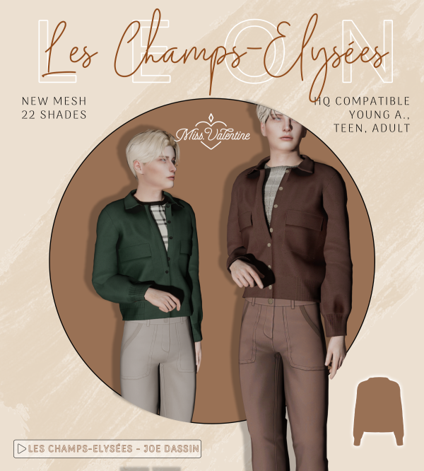 Alpha Leon Top by simsfinds - The Sims 4 Custom Content