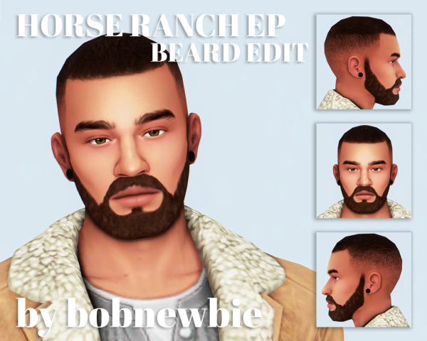 Maxis Match HorseRanchBeardFix by simsfinds - The Sims 4 Custom Content
