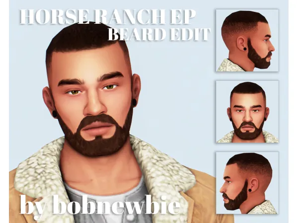 Maxis Match HorseRanchBeardFix by [bobnewbie] - The Sims 4 Custom Content