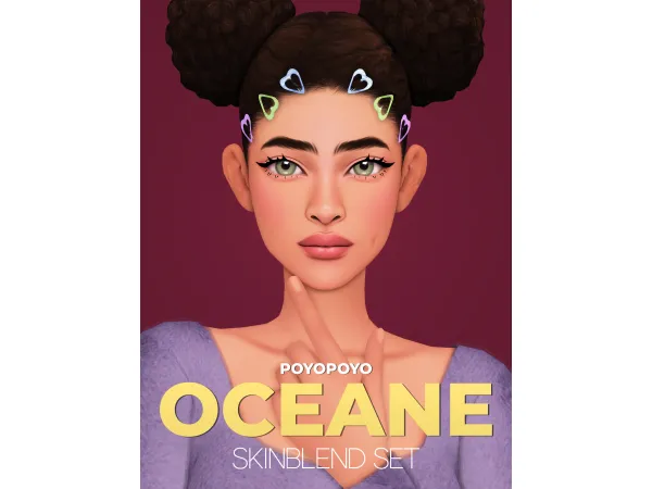 Mix Oceane Skinblend Set by PoyoPoyo - The Sims 4 Custom Content