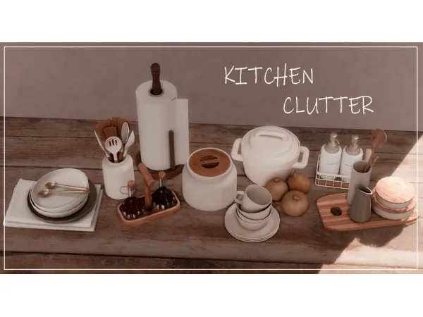 Alpha Kitchen clutter set by pinkbox_anye - The Sims 4 Custom Content