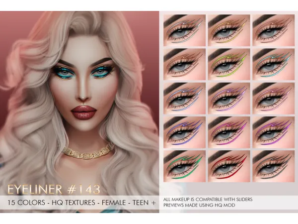 Alpha EYELINER 143 by simsfinds - The Sims 4 Custom Content