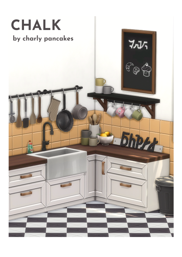 Maxis Match chalk ptIII kitchen clutter download by simsfinds - The Sims 4 Custom Content