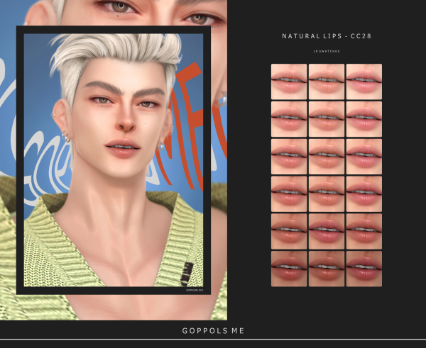 Alpha GPME GOLD Natural Lips CC28 by simsfinds - The Sims 4 Custom Content