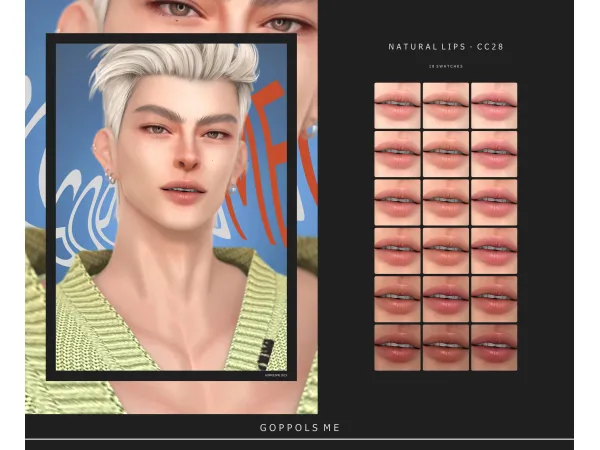 Alpha GPME GOLD Natural Lips CC28 by GoppolsMe - The Sims 4 Custom Content