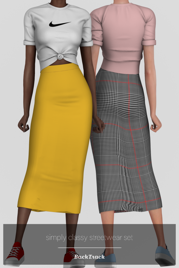 Alpha Simply Classy Streetwear Set by BackTrack - The Sims 4 Custom Content