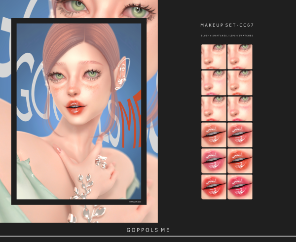 Alpha GPME GOLD MAKEUP SET CC67 by simsfinds - The Sims 4 Custom Content