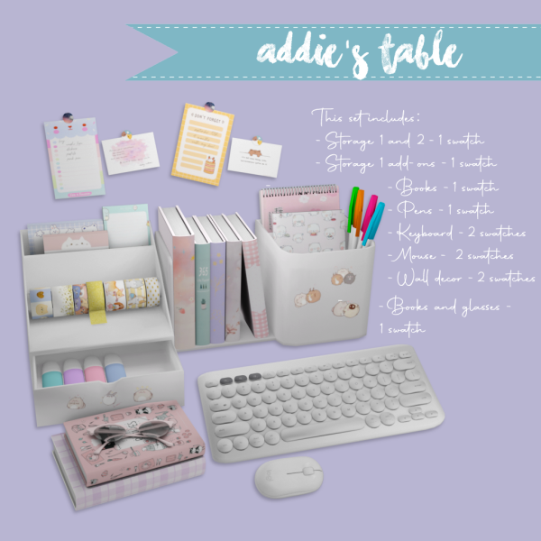 Mix Addie's Table Collection by melbennett - The Sims 4 Custom Content