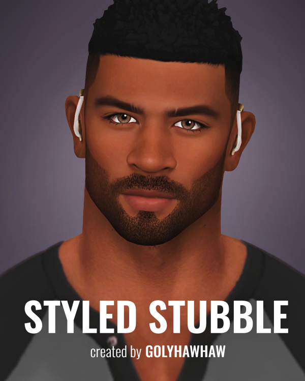 Maxis Match STYLED STUBBLE by simsfinds - The Sims 4 Custom Content