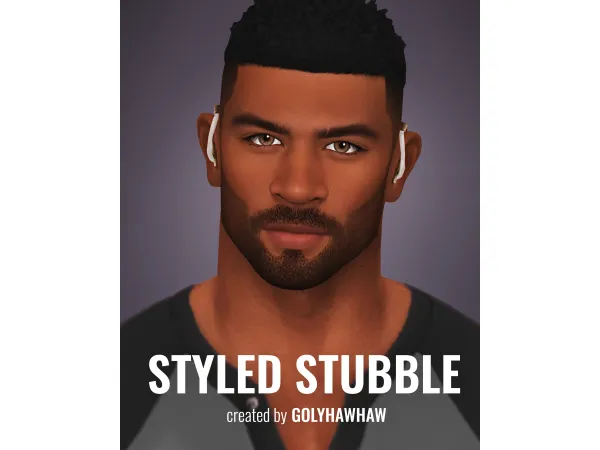 Maxis Match STYLED STUBBLE by Golyhawhaw - The Sims 4 Custom Content