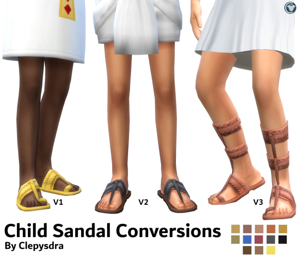 Maxis Match Child Sandal Conversions by simsfinds - The Sims 4 Custom Content
