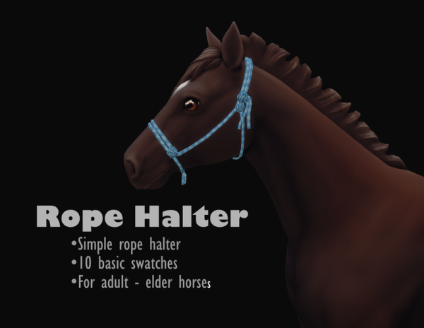 Maxis Match Basic Rope Halter by simsfinds - The Sims 4 Custom Content