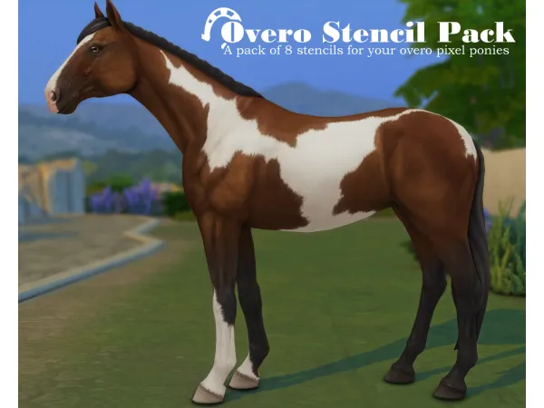 Maxis Match Overo Stencil Pack - The Sims 4 Custom Content