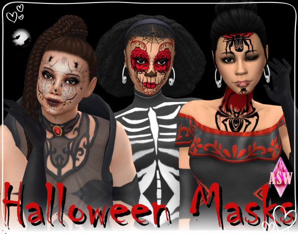 Mix Halloween Masks by simsfinds - The Sims 4 Custom Content